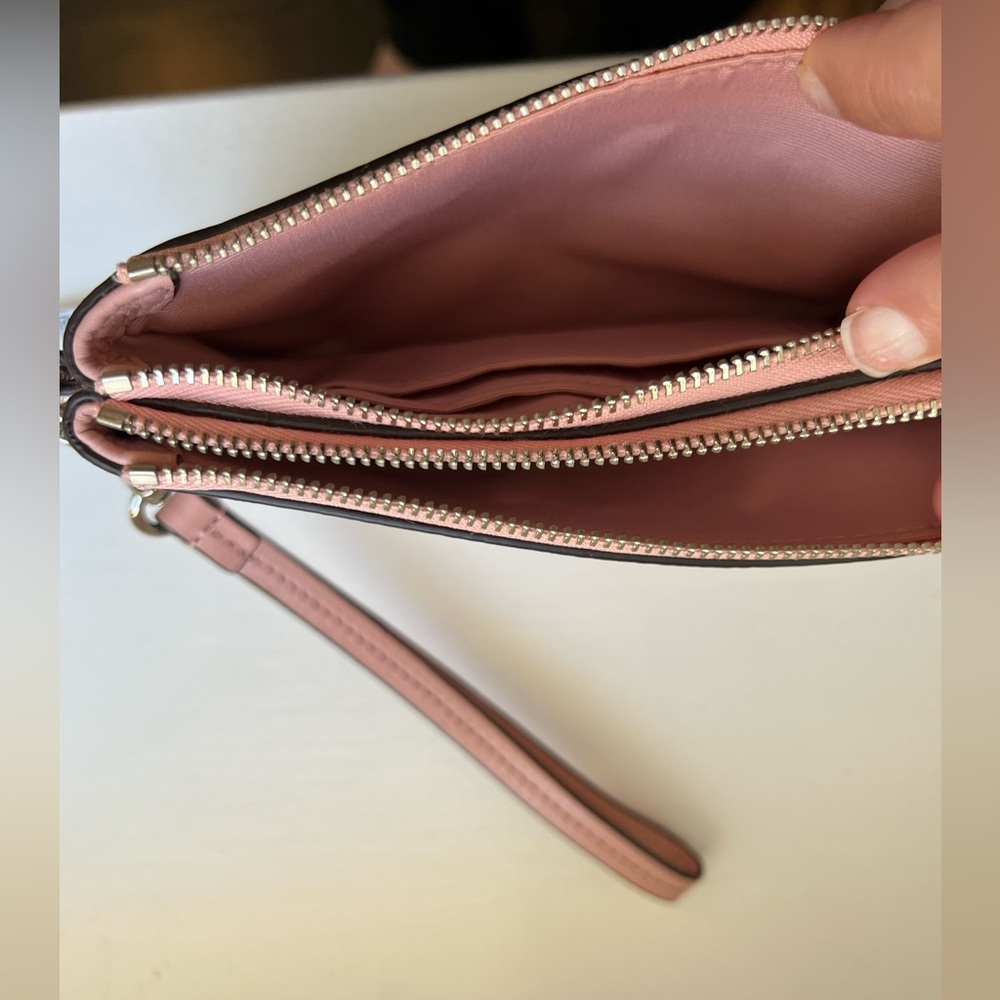 Coach Corner Zip Double Compartment Wristlet in P… - image 6